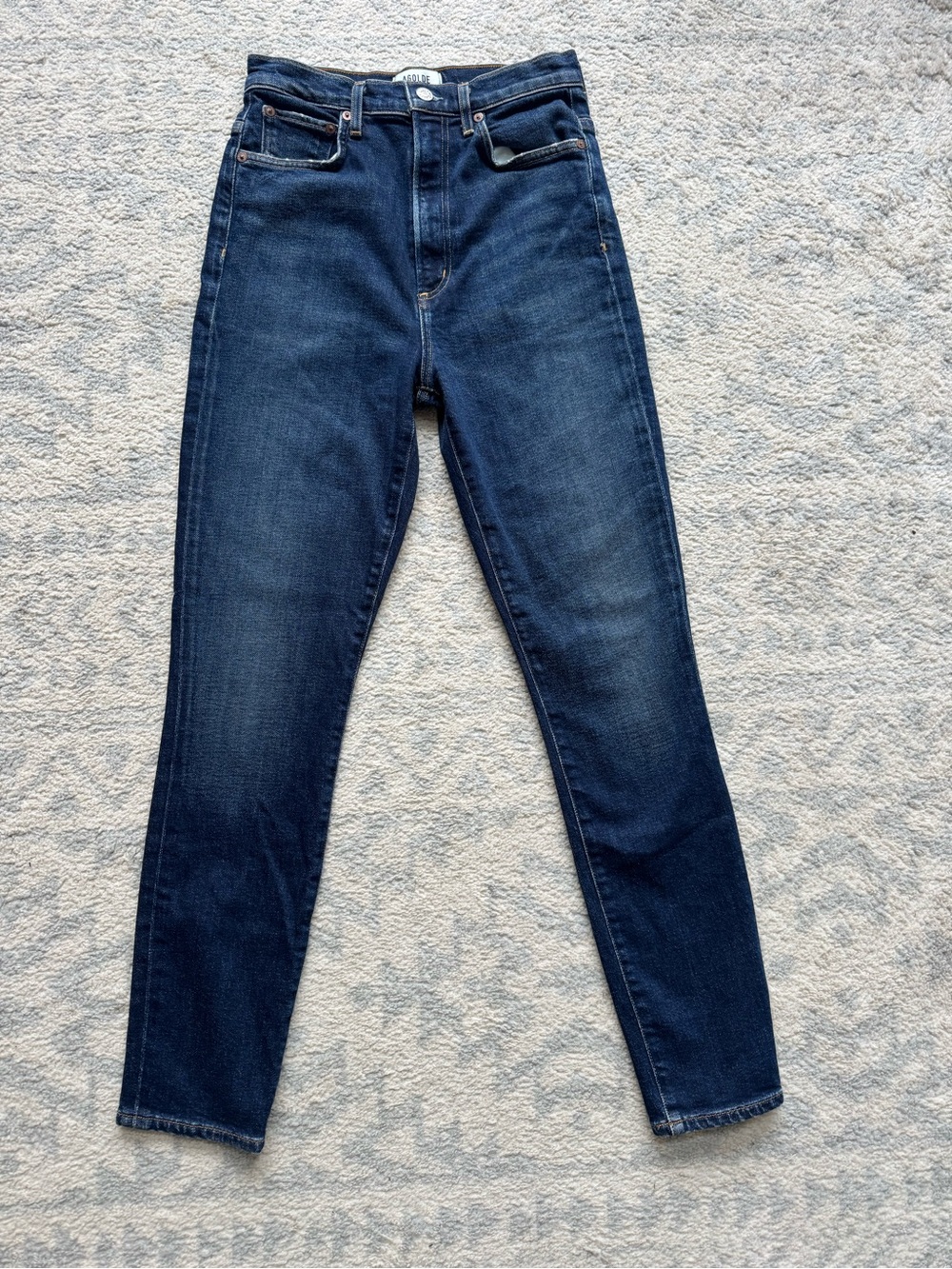 Agolde Women's Skinny Jeans in ovation (dark wash)